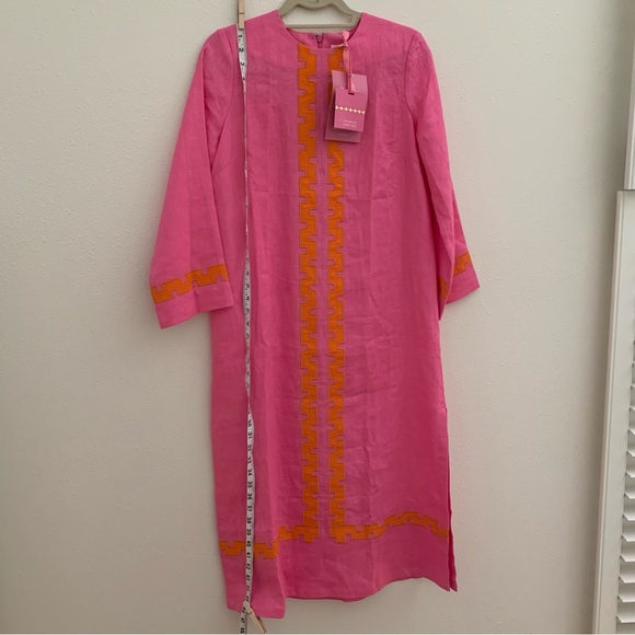 NWT Tuckernuck x Atlantic Pacific Hartman Dress Peony Pink Tangerine Small - Picture 8 of 14